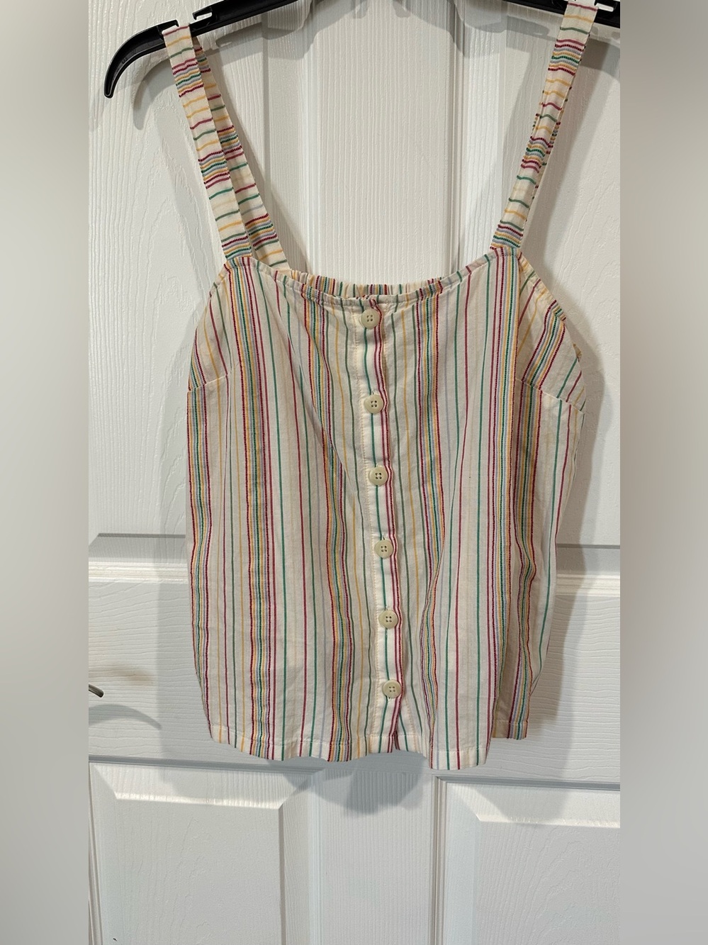 Madewell Striped Button-Front Women’s Tank Top - Multi